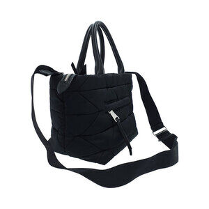 Prada triangle Tote quilted Bag black logo Padded ReNylon bag